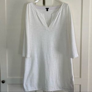 J. Crew Women's Ivory, Cream  Long Tunic, Size L